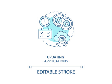 Updating applications concept icon preview picture