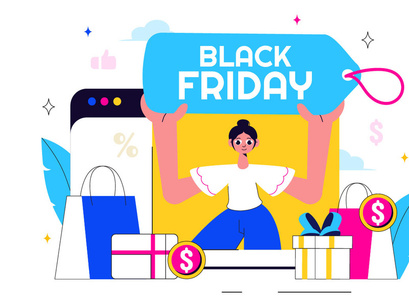 11 Black Friday Sale Event Illustration