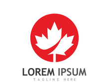 Canadian maple leaf logo design with a creative idea.