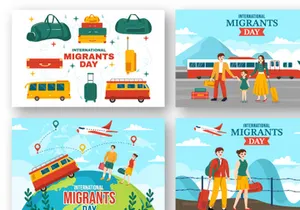 12 International Migrants Day Illustration