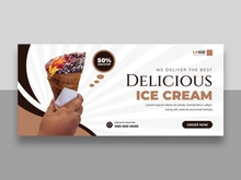 Ice Cream Shop Facebook Cover Ver-1