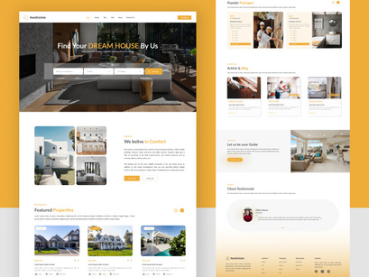 Full Real Estate Landing Page Web UI Kit