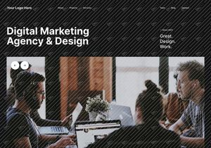 Modelo Premium de Agência de Marketing para Figma