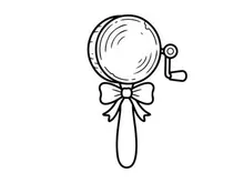 Hand-drawn Halloween bow tie ribbon with ghost face. Spooky festive accessory for party invitations and decorations.