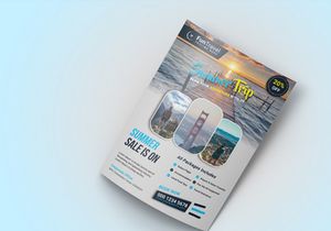 Travel & Tour Flyer Design Template (Free)