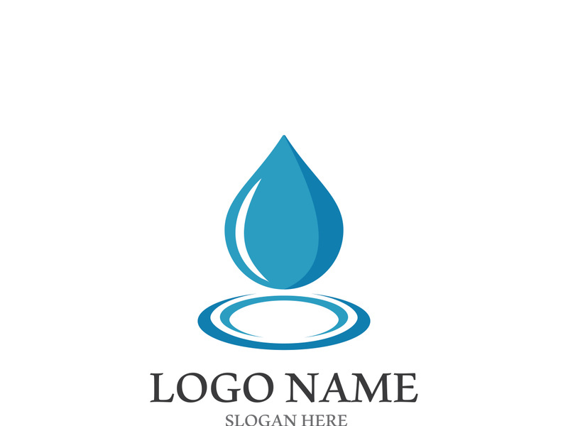 Water drop logo template vector illustration design