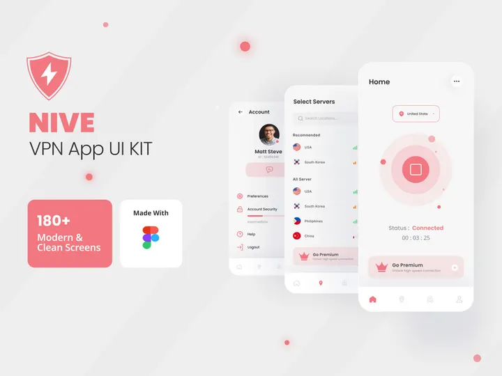 Nive - VPN App UI Kit preview picture