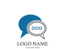 Speech bubble icon logo template vector illustration
