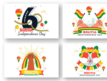 10 Bolivia Independence Day Illustration