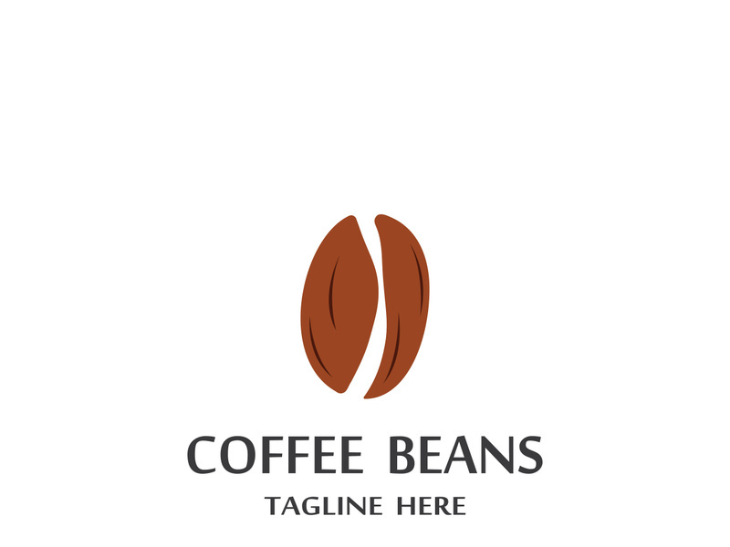 Premium coffee bean logo design.