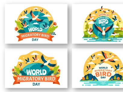 12 World Migratory Bird Day Illustration