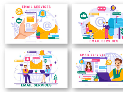 12 Email Service Illustration