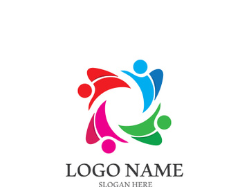 people group and community logo icon illustration design vector preview picture