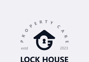 Lock House secure logo design, smart key home vector concept template