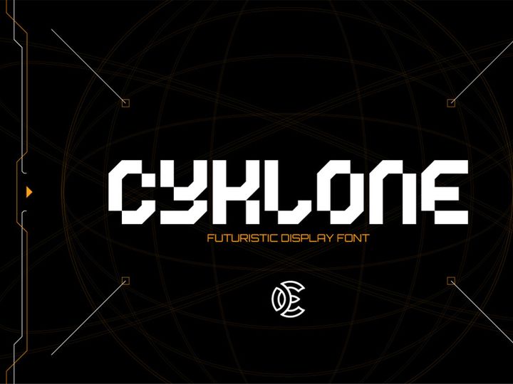 CYKLONE - Futuristic Display Font