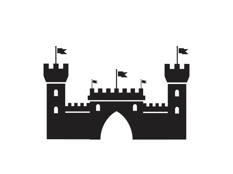 Castle vector illustration icon