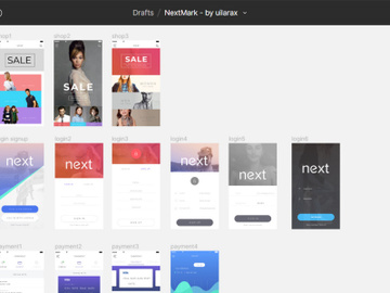 Next Mark v1.0 - the fashion E-commerce app UI Kit preview picture