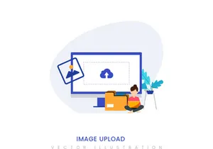 Image Upload vector illustration