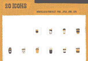 20 designs animation GIF, MP4 coffee milk dessert