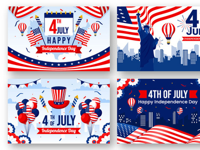 4th of July Independence Day Illustration