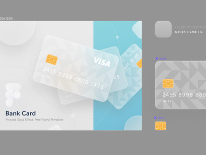 Glassmorphism Bank Card - Figma Template