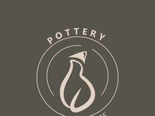Pottery logo design handmade, creative traditional mug craft sign concept inspiration nature workshop