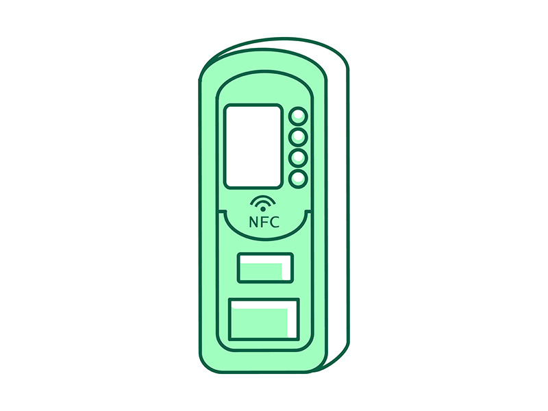 NFC device, keyless lock green linear object