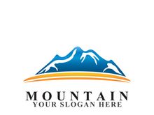 Mountain icon logo template vector illustration design