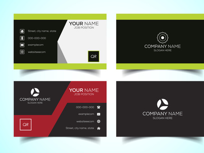 Double-sided creative and modern business card template. Vector illustration