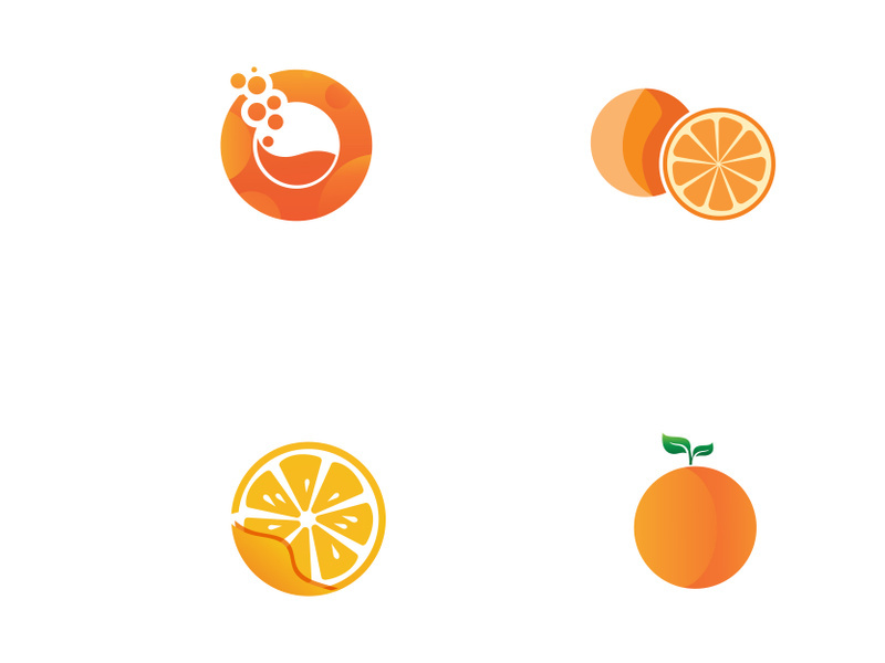 Orange logo design Vector icon illustration design