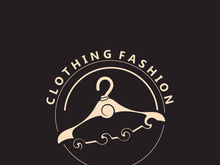 Clothing and Fashion logo design hanger concept, creative simple fashion shop business fashion vector beauty