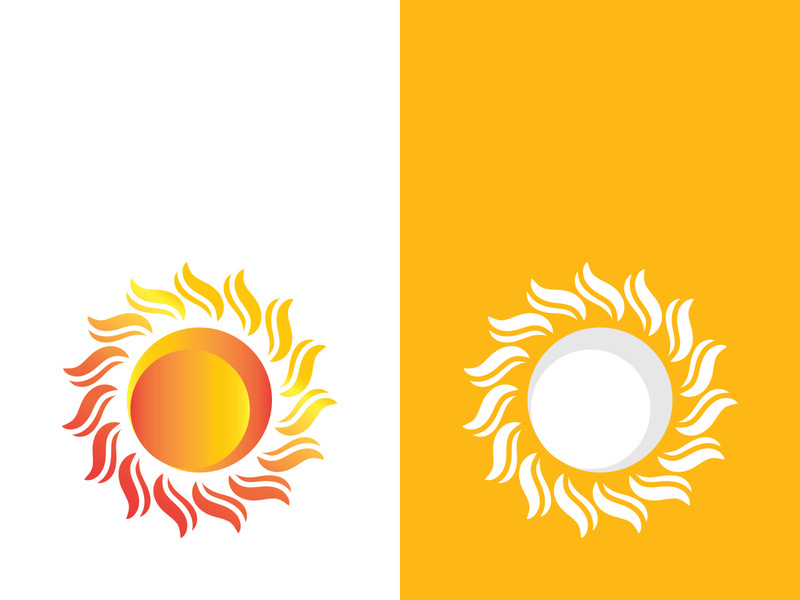 Sun vector illustration icon logo template design