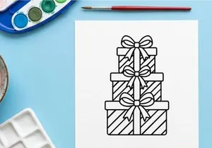 Stacked blue Christmas gift boxes with silver bows for holiday celebration and festive decor