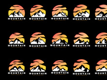 Mountain Logo Design, Vector Place For Nature Lovers Hiker