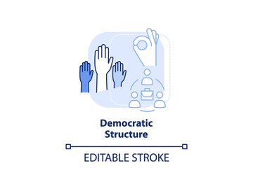 Democratic structure light blue concept icon preview picture