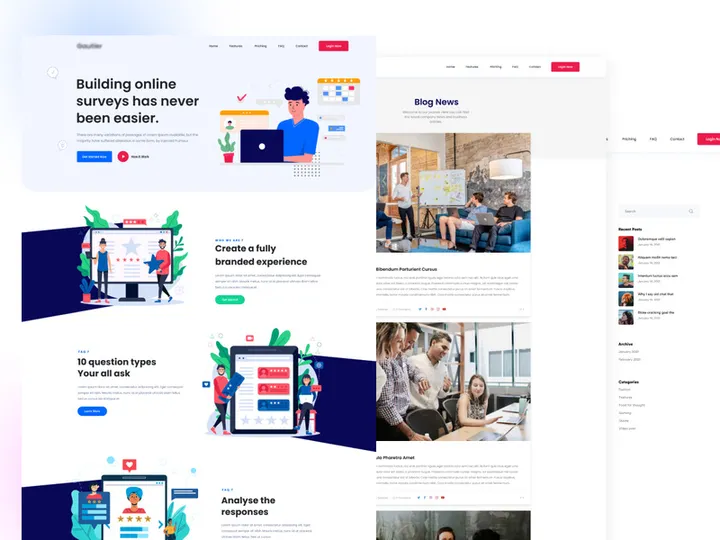 7 In 1 Online Survey Figma UI KIT preview picture