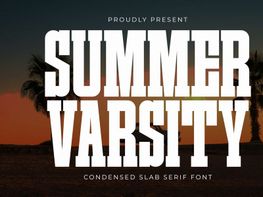 Gambar pratinjau Summer Varsity - Condensed Slab Serif Font