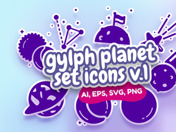 Glyph Planet Icons V2 - Illustratation Set Icon preview picture