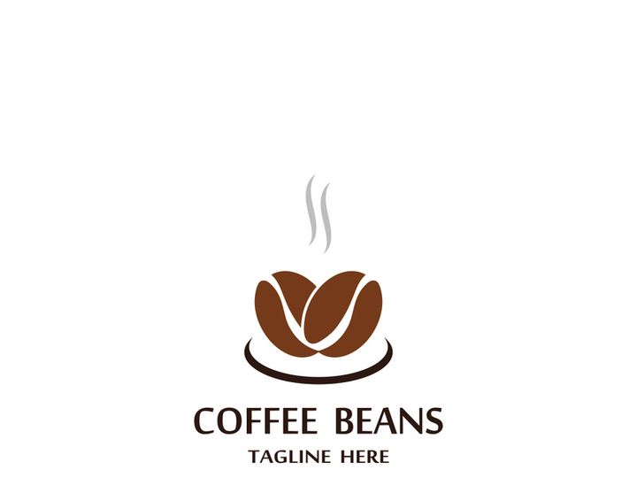 Coffee bean logo design.