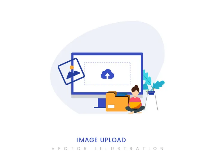 Image Upload vector illustration