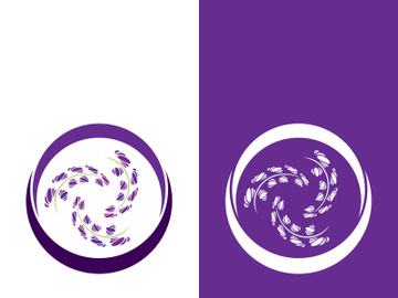 Fresh lavender flower logo vector flat design preview picture