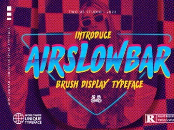 Airslowbar - Brush Display Typeface preview picture