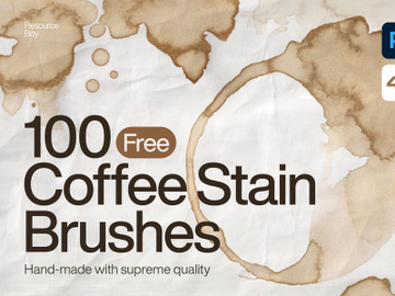 Coffee Stain Photoshop Brushes preview picture