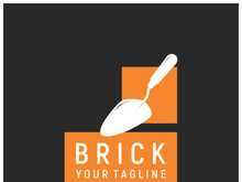 creative brick logo designs for buildings, architectural buildings, civil engineering, building materials shops