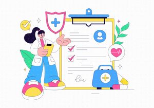 10 Health Insurance Vector Illustration