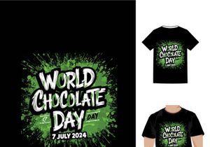 t shirt design world chocolate day with a floral design Bundle