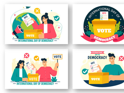 12 Day of Democracy Illustration