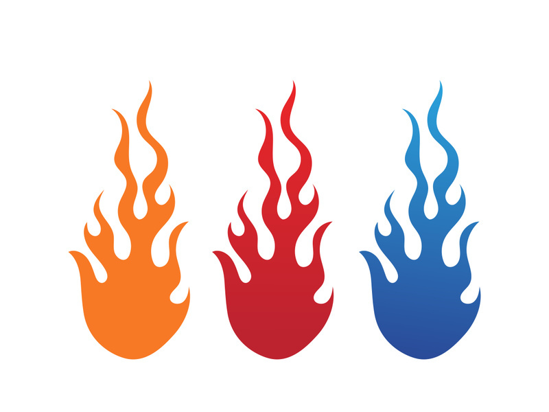 Fire Logo Template  Flame Symbol  Icon Vector