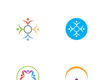 people community logo design with creative idea.