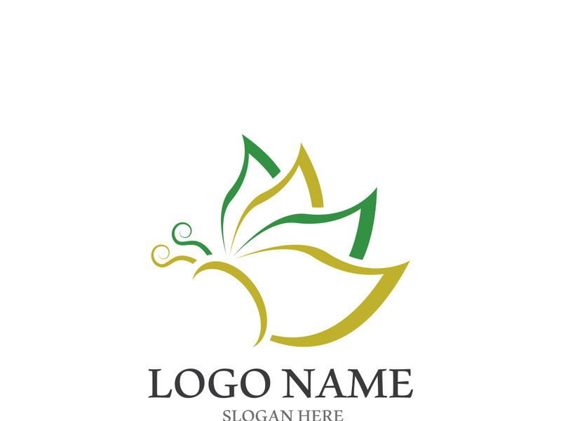 Butterfly logo icon vector design illustration